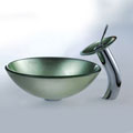Kraus Sapphire Candy Apple Sink and Waterfall Faucet