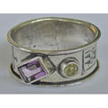 'Love' Amethyst and Tourmaline Ring (Israel)