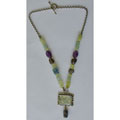 Rectangle Roman Glass and Gemstone Necklace (Israel)