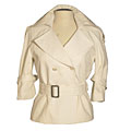 Eye Women's Brushed Cotton Cropped Trench Jacket