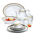 Gibson Chaucer 47-piece Gold Dinnerware Set