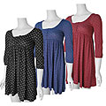 Energie Women's Dotted Henley Tunic Top
