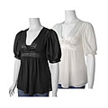 Crystal Candy Women's V-neck Chiffon Top