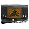 Daxx Biker Print Wallet with Chain