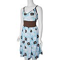 Cassee's Floral Print Plus Size Tie Back Dress