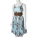Cassee's Women's Floral Print Tie Back Dress