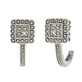 Maddy Emerson Sterling Silver Diamond Geometrical Earrings