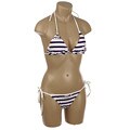 Island World Company Navy Blue Stripe Bikini
