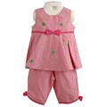 Rare Editions Infant Girl's Checkered Capri Set