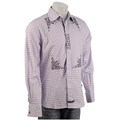 English Laundry Men's Red/ Blue Grid Dress Shirt