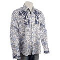 English Laundry Men's Blue Paisley Dress Shirt