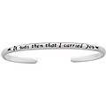 Sterling Silver Engraved Footprints Cuff Bracelet