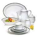 Gibson Halston 47-piece Platinum Dinnerware Set