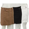 Verdina Zip Front Tonal Pinstripe Skort