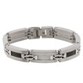Stainless Steel and Carbon Fiber Bracelet