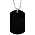 Black Stainless Steel Dog Tag Necklace