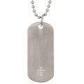 Stainless Steel Diamond Cross Dog Tag Necklace