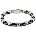 Stainless Steel and Rubber Bracelet
