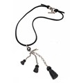 Diesel Leather and Sterling Silver Tassel Bracelet