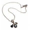 Diesel Sterling Silver Charms Necklace