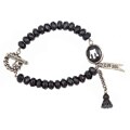 Diesel Sterling Silver Black Crystal Bracelet
