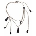 Diesel Sterling Silver Tassels Necklace