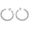 Diesel Sterling Silver Hoop Earrings