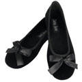 Daisy Jane Women's Black Velvet Ballerina Flats