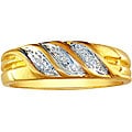 10k Yellow Gold Men's Diamond Ring