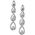 10k White Gold 1/4ct TDW Diamond Fashion Earrings (JK, I2)