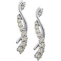 10k White Gold 1/2ct TDW Diamond Fashion Earrings