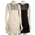 Population Women's Printed Yoke Dress