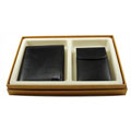 Castello Men's Black Leather Billfold with Framed Cardholder