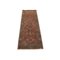 Indo Mahal Hand-knotted Rust/ Black Rug (4' x 12')