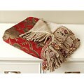 Red/ Gold Jacquard Throw
