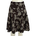 Renee C A-line Flower Embroidery Skirt