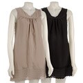 Renee C Sleeveless Dress with Eyelet Bottom