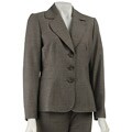 Tahari ASL Women's Grey 3-button Pant Suit