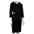 Tahari ASL Women's Jacquard Belted Skirt Suit