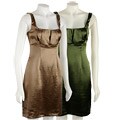 Connected Apparel Women's Satin Empire Tank Dress