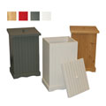 Pine Beadboard Trash Bin