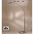 Mushroom 5-light Arc Floor Lamp w/ Black Nickel Finish