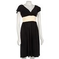 Famous NY Maker Women's Black/ Cream Jersey Dress