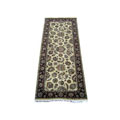 Indo Mahal Hand-knotted Ivory/ Brown Rug (4' x 10')