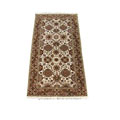 Indo Mahal Hand-knotted Ivory/ Brown Rug (4' x 8')