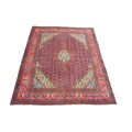 Persian Tabriz Hand-knotted Navy/ Red Rug (7'6 x 9'10)