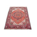 Persian Hand-knotted Heriz Red/ Navy Rug (6'8 x 9'4)