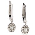 14k White Gold 1ct TDW Diamond Dangle Earrings (G-H, VS-I1)