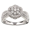 14k White Gold 1/2ct TDW Diamond Cluster Ring (G-H, I2)
