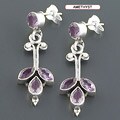 .925 Sterling Silver Multi-gemstone Earrings (India)